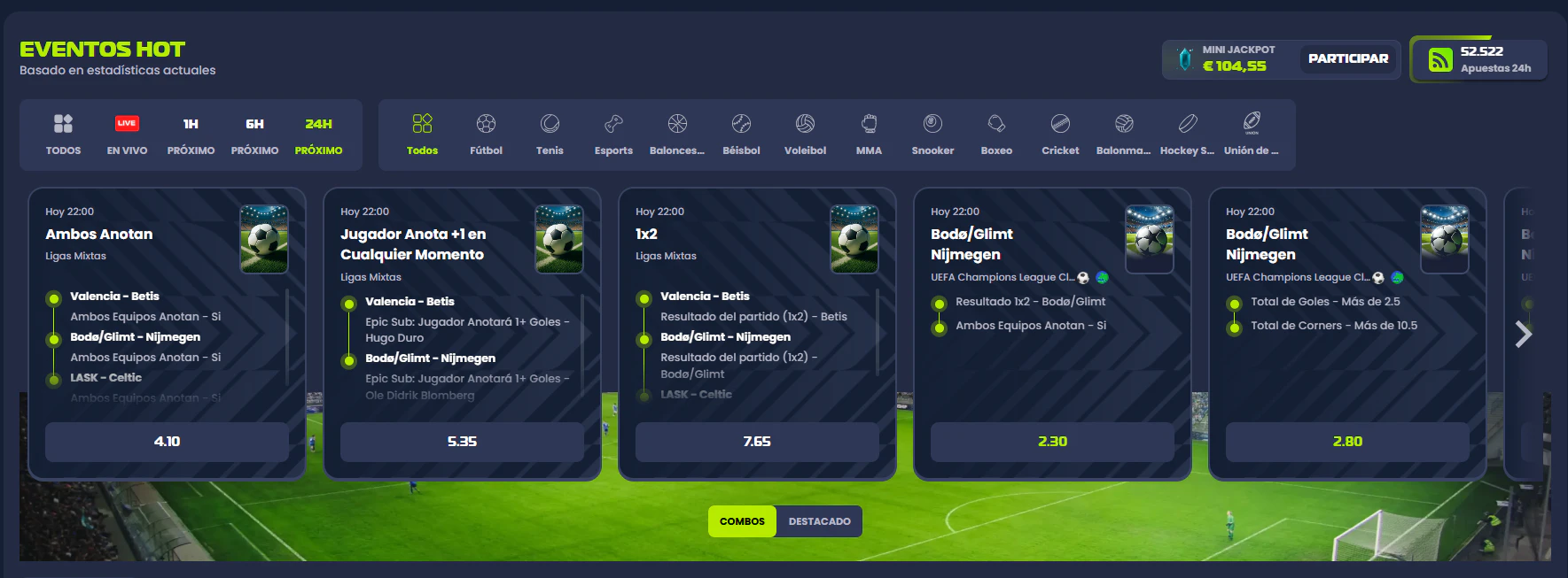 Apuestas deportivas y eSports en Epicbet